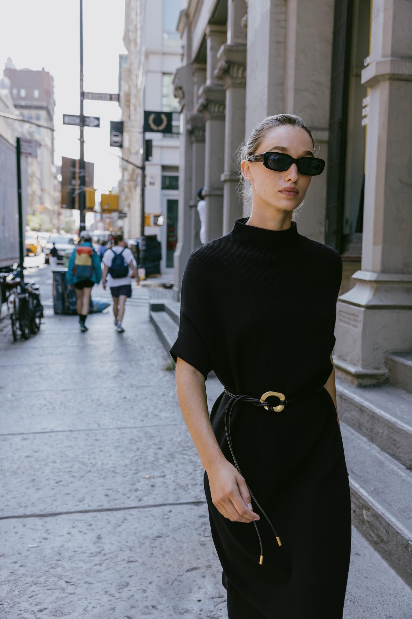 Belted Knit Dress