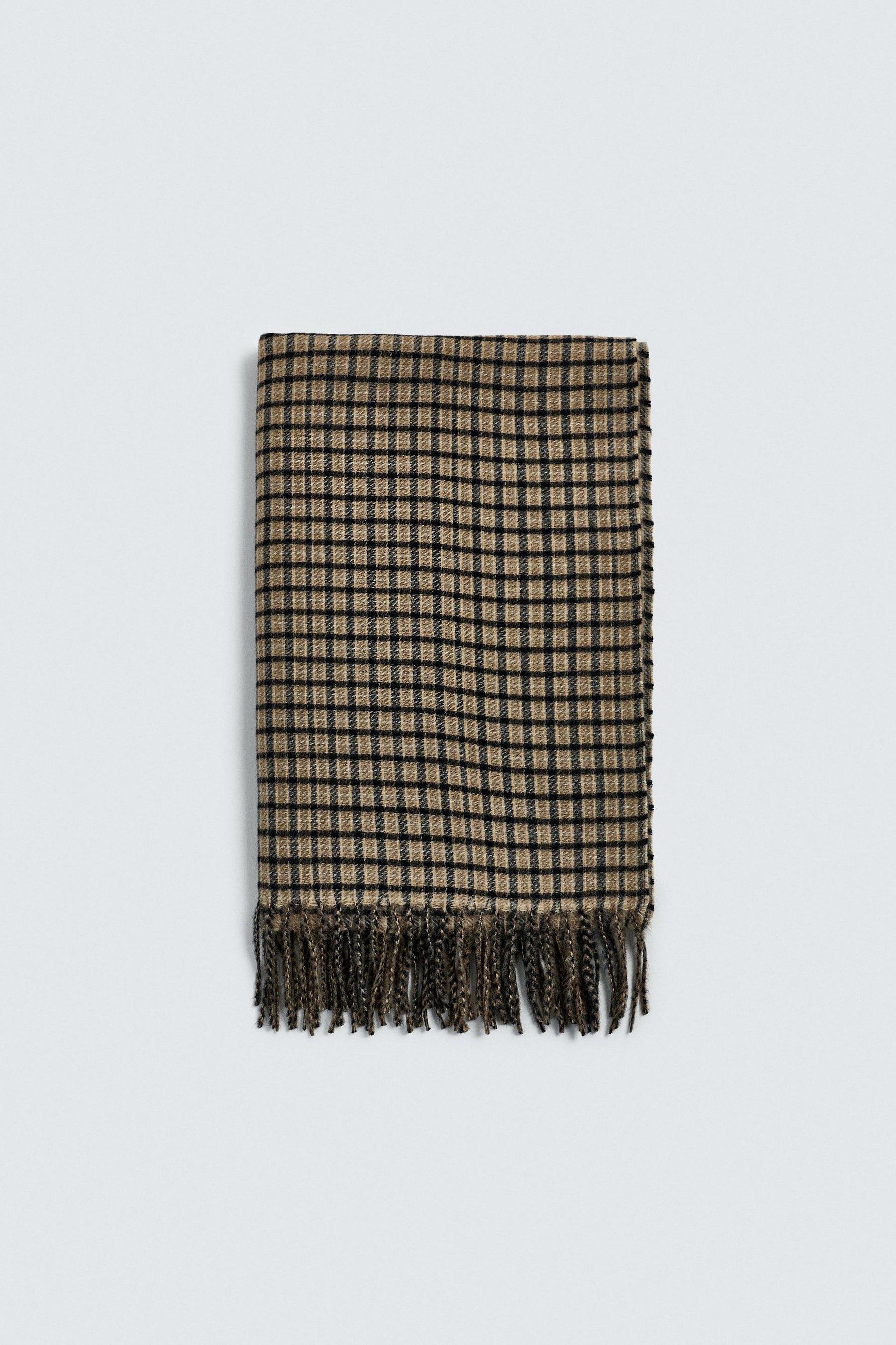 CHECK SCARF WITH FRINGING - Image 3