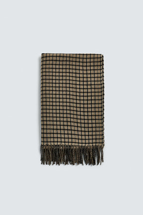 CHECK SCARF WITH FRINGING - Image 3