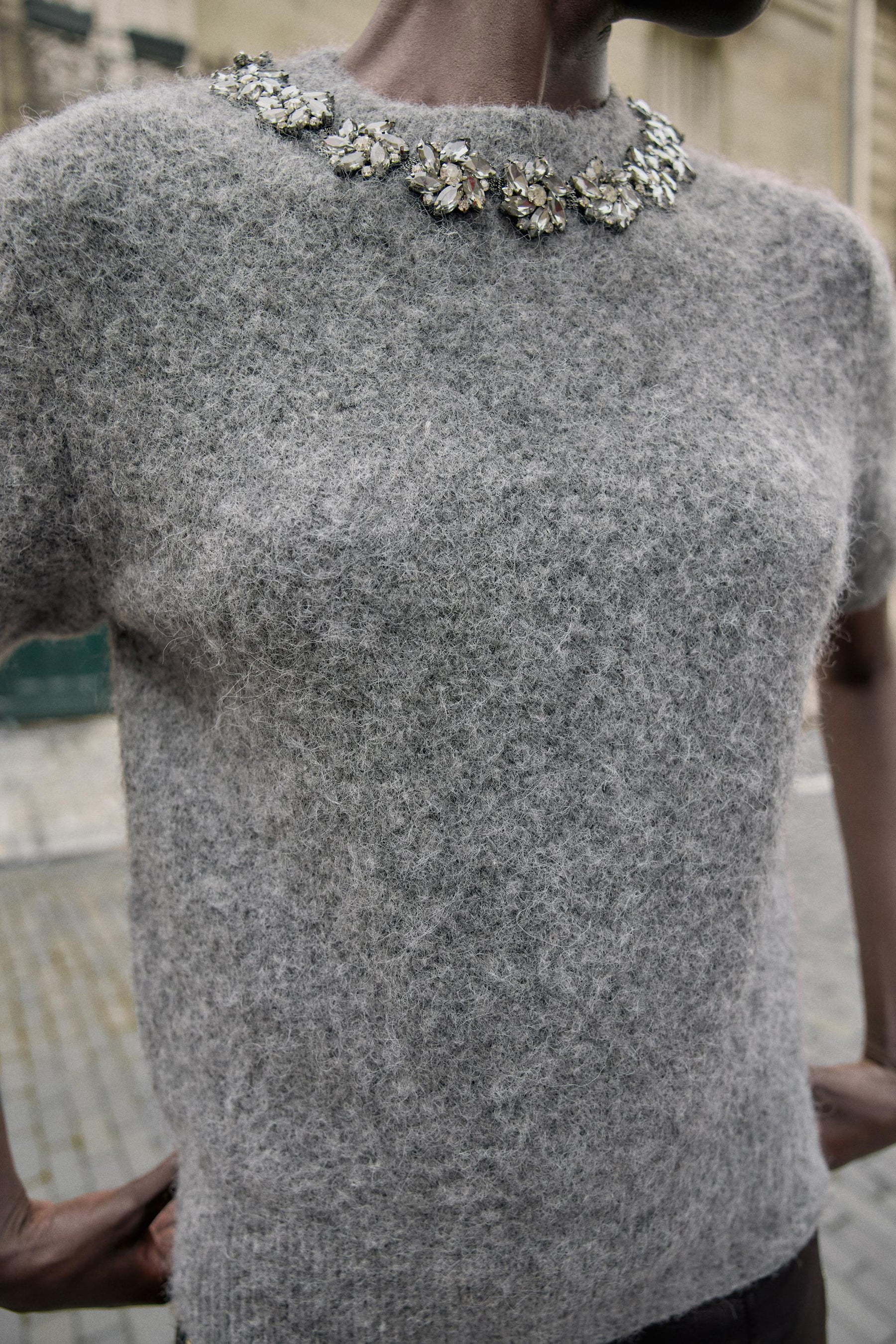Knit Jumper with Jewel