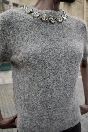 Knit Jumper with Jewel