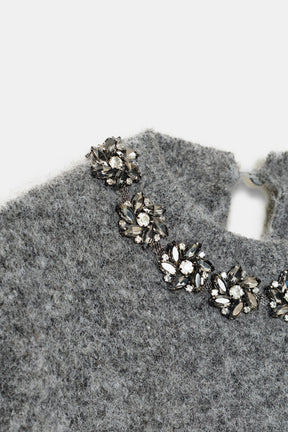 Knit Jumper with Jewel