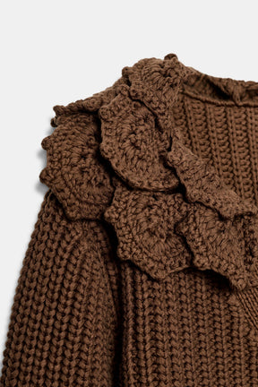 Cardigan mit Blumenmuster