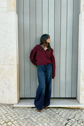 STRICKStrickjacke mit Struktur
