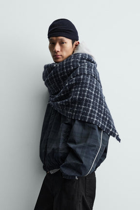 BRUSHED CHECK SCARF - Image 1