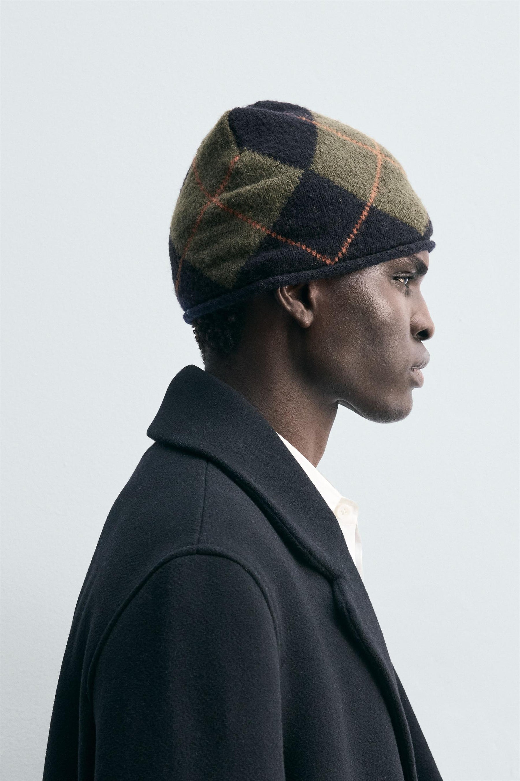 DIAMOND JACQUARD BEANIE - Image 2