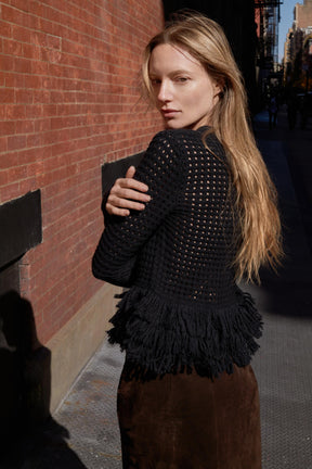 FRINGED KNIT JUMPER