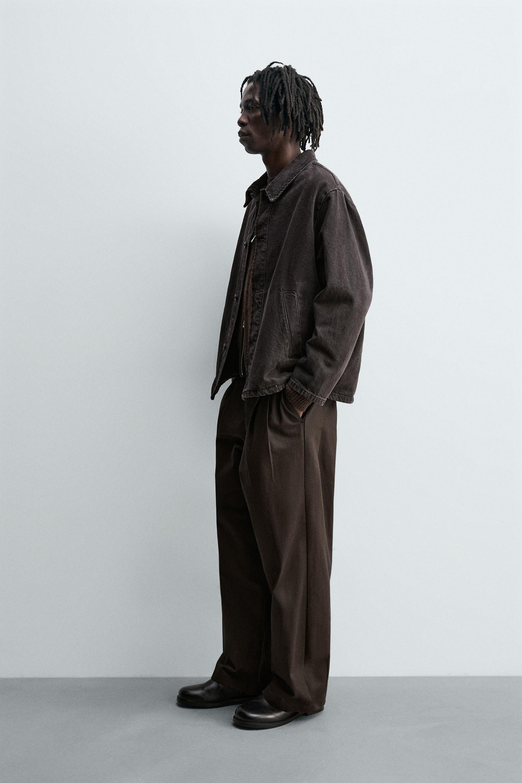 BOXY FIT DENIM OVERSHIRT - Image 4