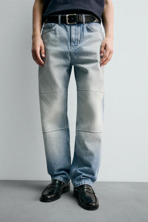STRAIGHT-LEG JEANS WITH SEAMS - Image 5