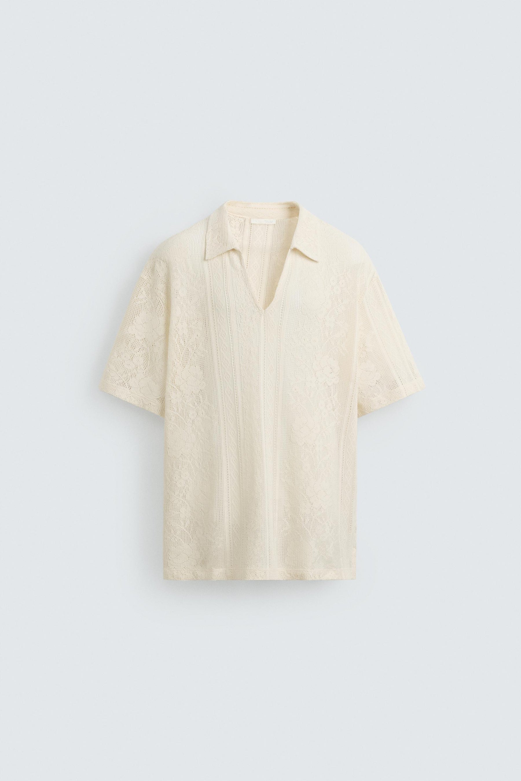 JACQUARD TEXTURED POLO SHIRT - Image 7