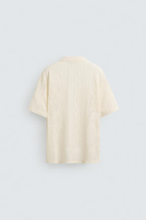 JACQUARD TEXTURED POLO SHIRT - Image 8