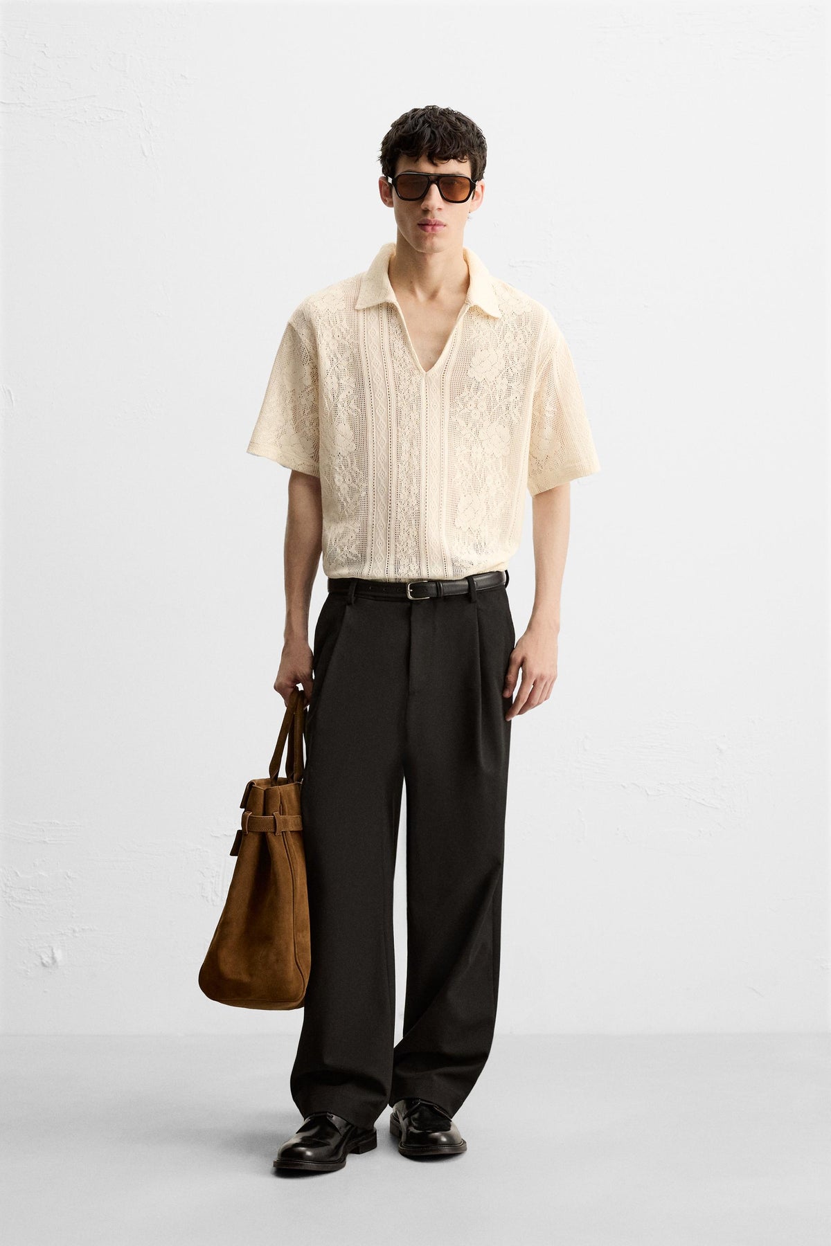 Polohemd mit strukturiertem Jacquardmuster