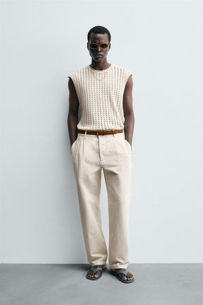 SLEEVELESS KNIT T-SHIRT - Image 1