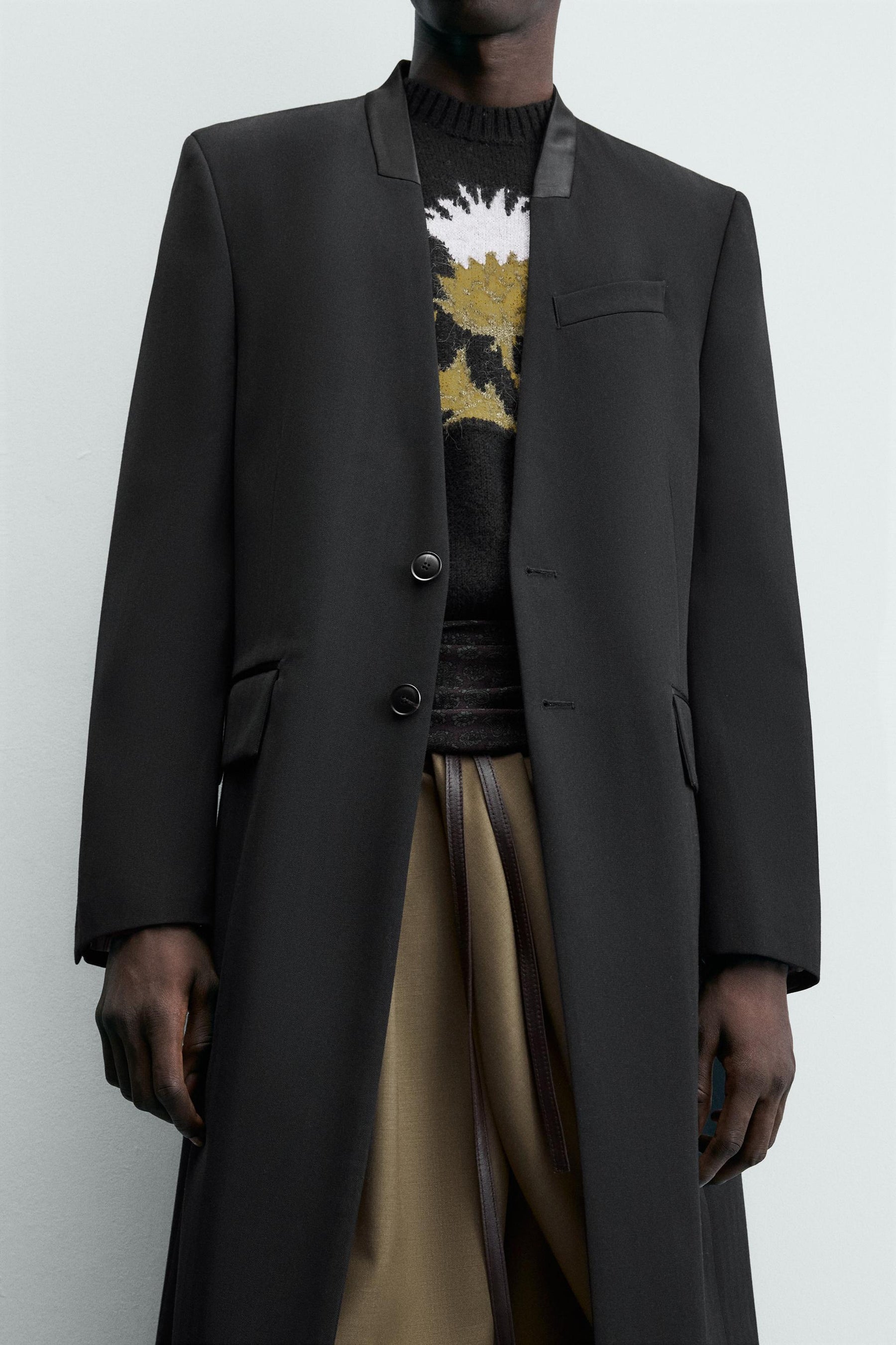 STRIPED JACQUARD FROCK COAT - LIMITED EDITION - Image 5