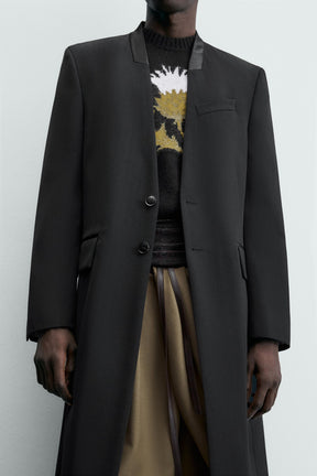 Striped Jacquard Coat