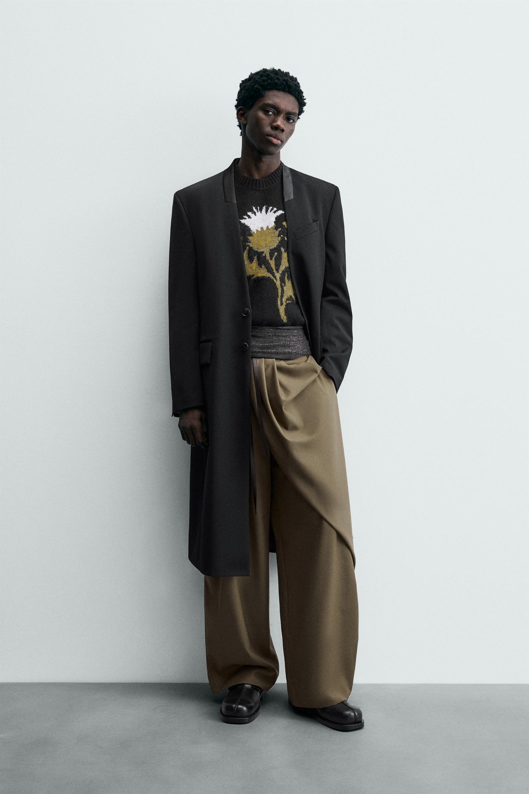 Striped Jacquard Coat