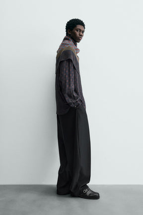 LIMITED EDITION POLKA DOT SCARF FLOWING SHIRT - Image 4