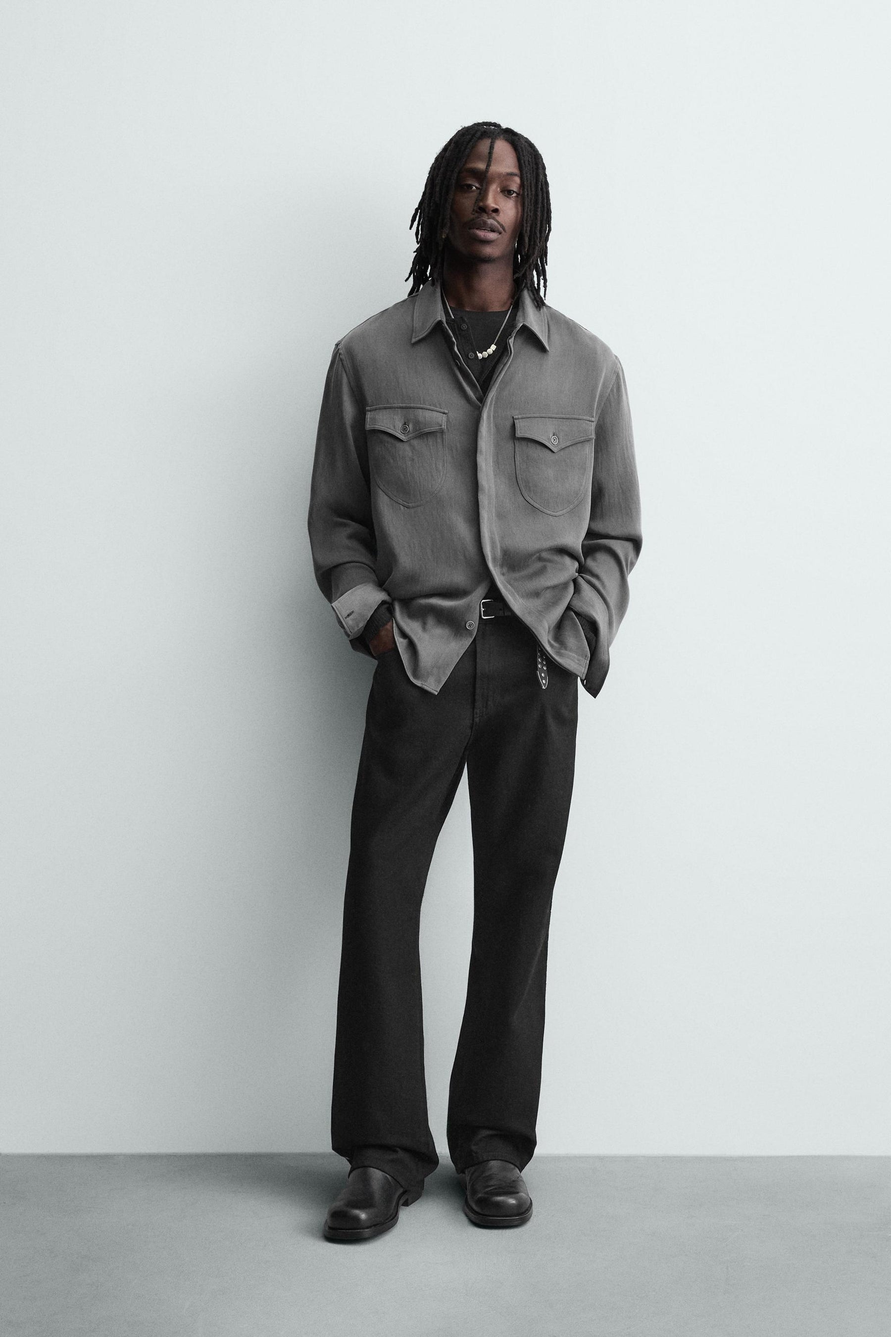 FLUID SHIRT WITH POCKETS - Image 1