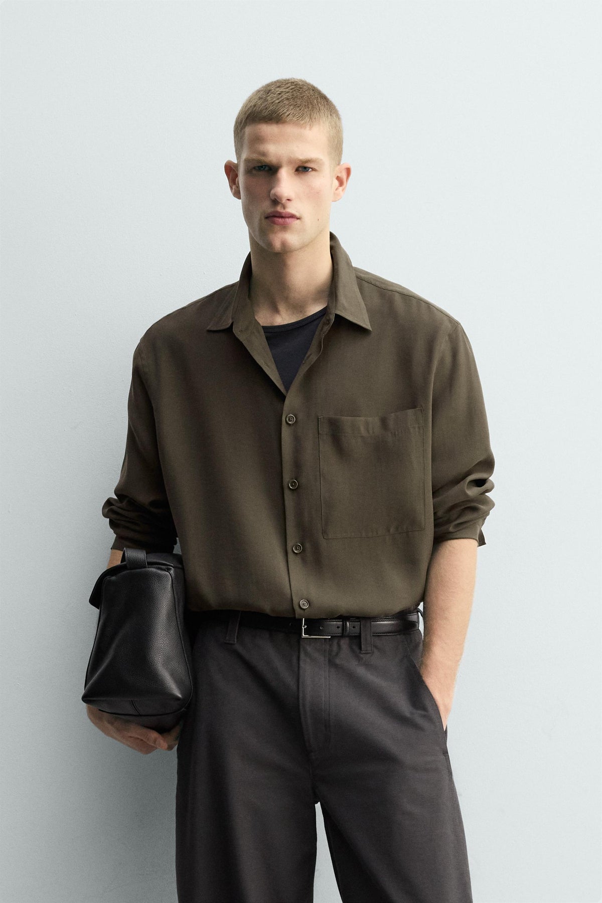 FLUID SHIRT WITH POCKET - Image 2