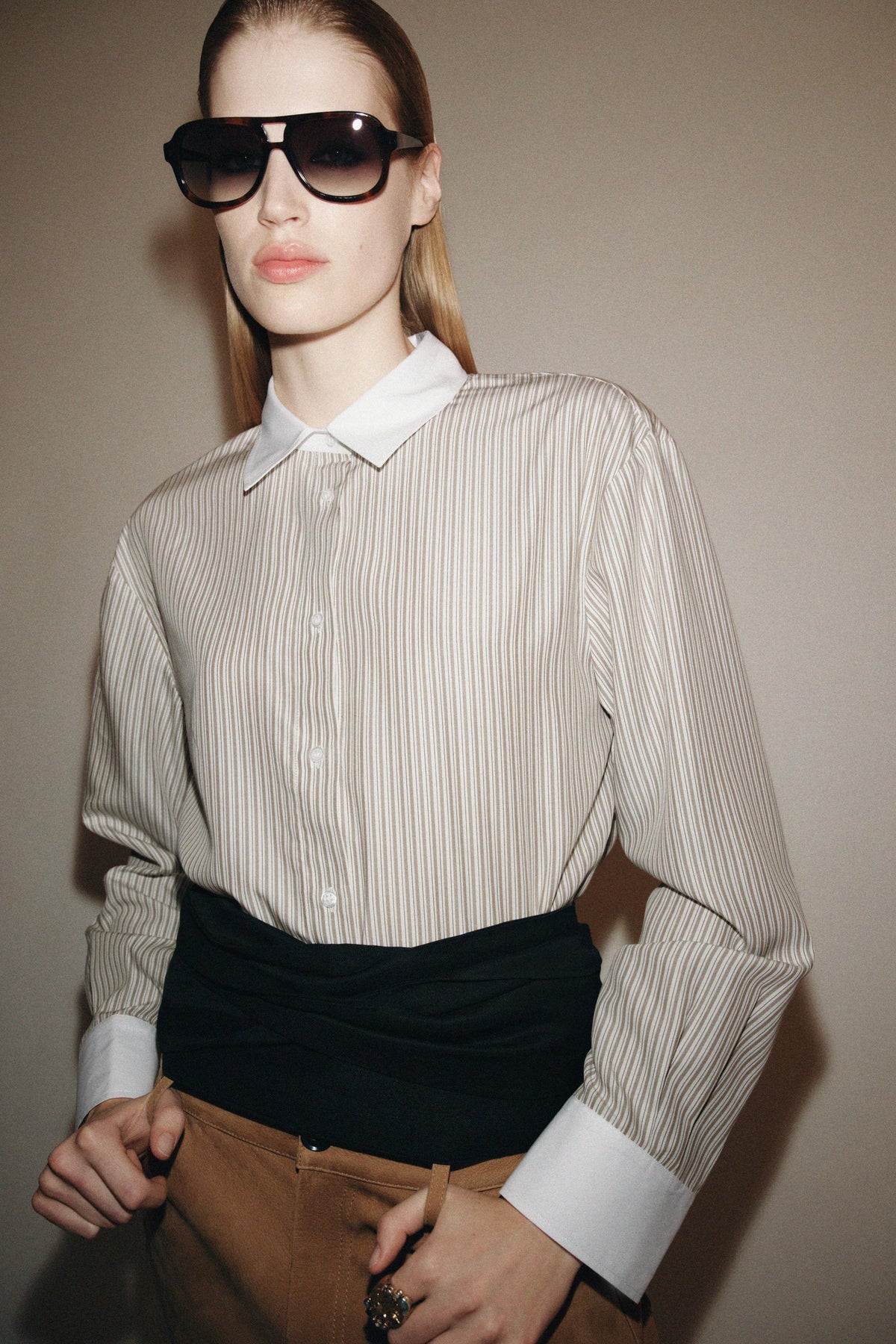 Contrast Striped Shirt