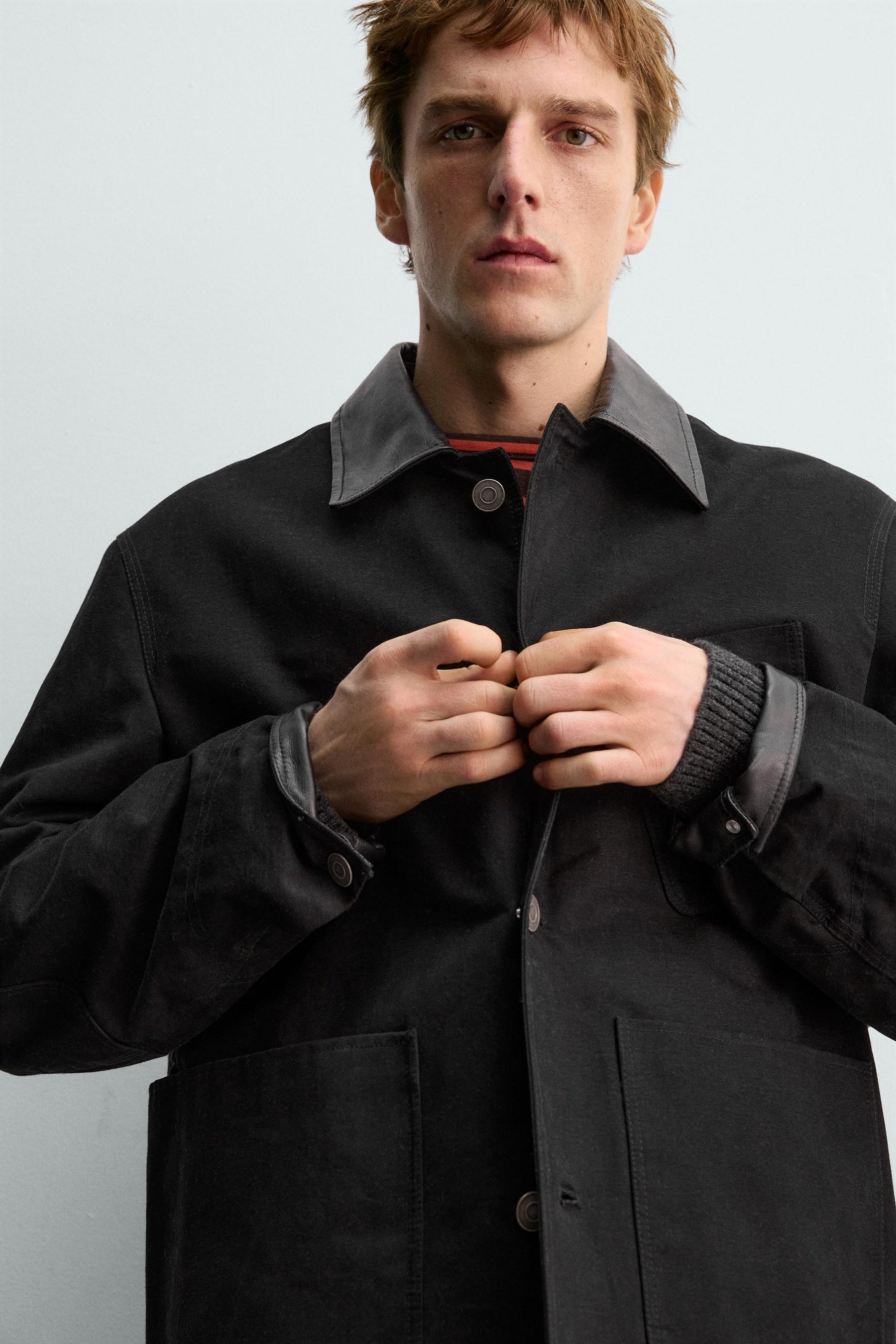 Mixed Leather Jacket