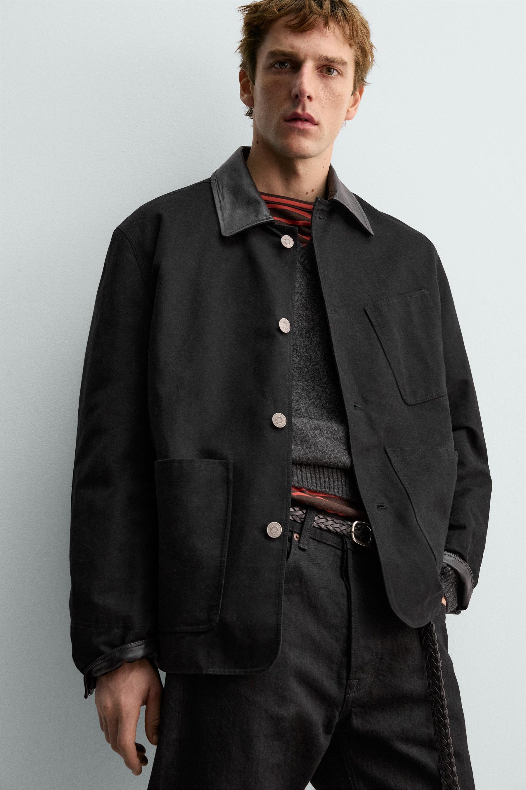 Mixed Leather Jacket