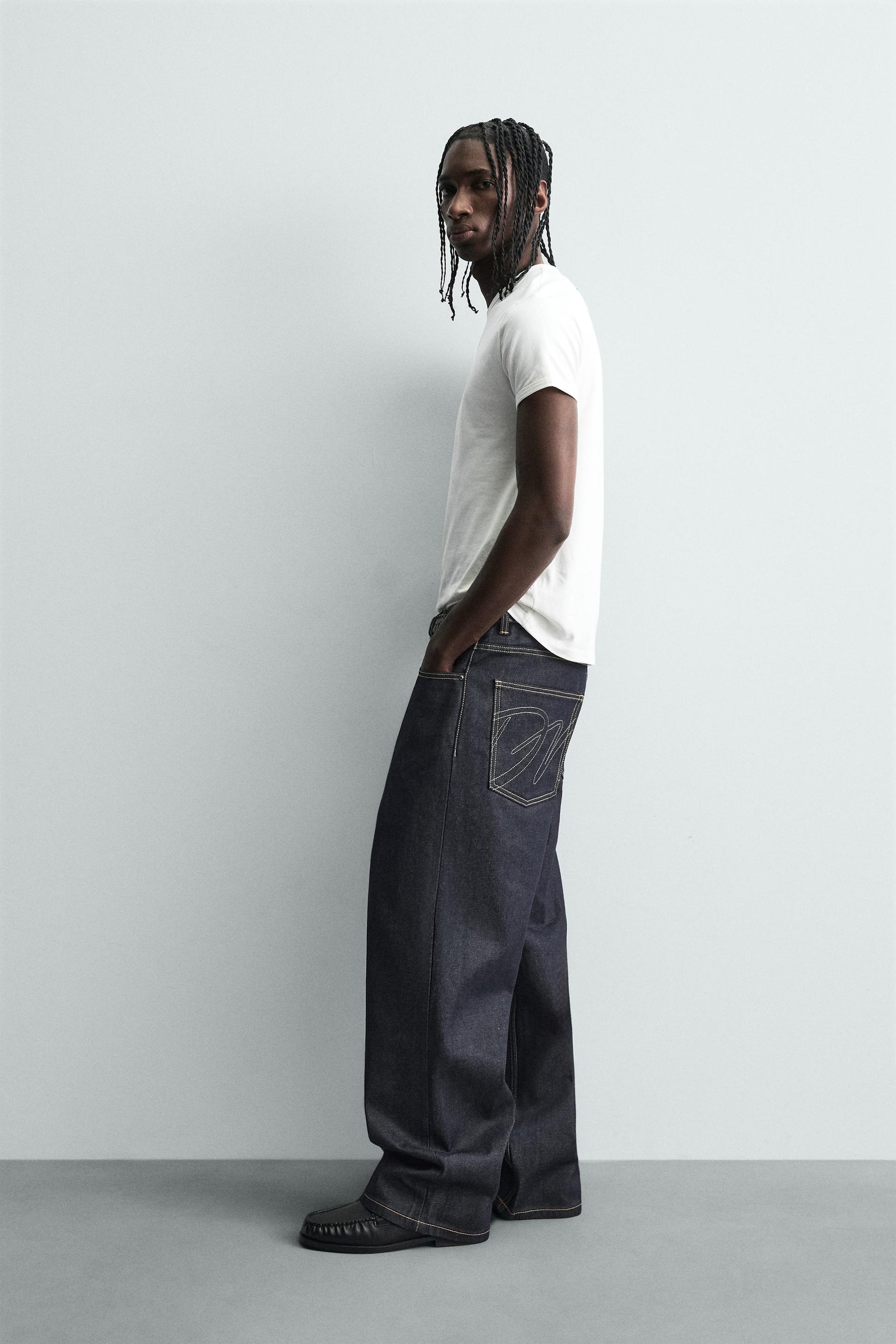 BAGGY JEANS WITH TOPSTITCHING - Image 4