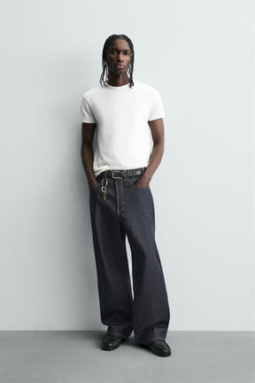 BAGGY JEANS WITH TOPSTITCHING - Image 1