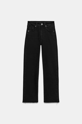 Cropped Flare High-Waist Jeans