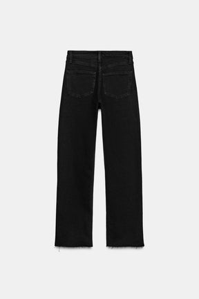 Cropped Flare High-Waist Jeans