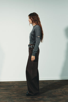 High-Waist-Jeans mit weitem Bein
