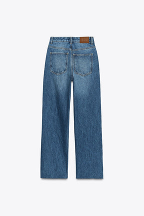 Straight Ankle High-Waist Jeans
