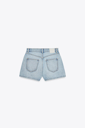 Mid-Waist Mom Fit Shorts