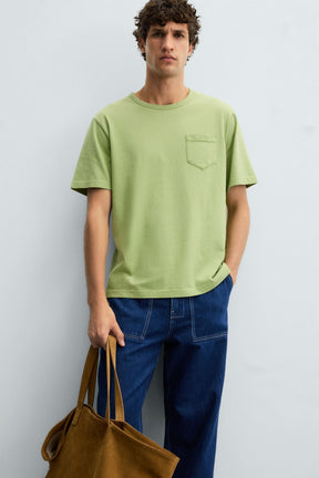 WASHED T-SHIRT WITH POCKET - Image 5