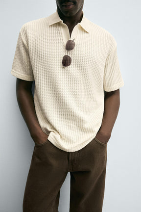TEXTURED POLO SHIRT - Image 6
