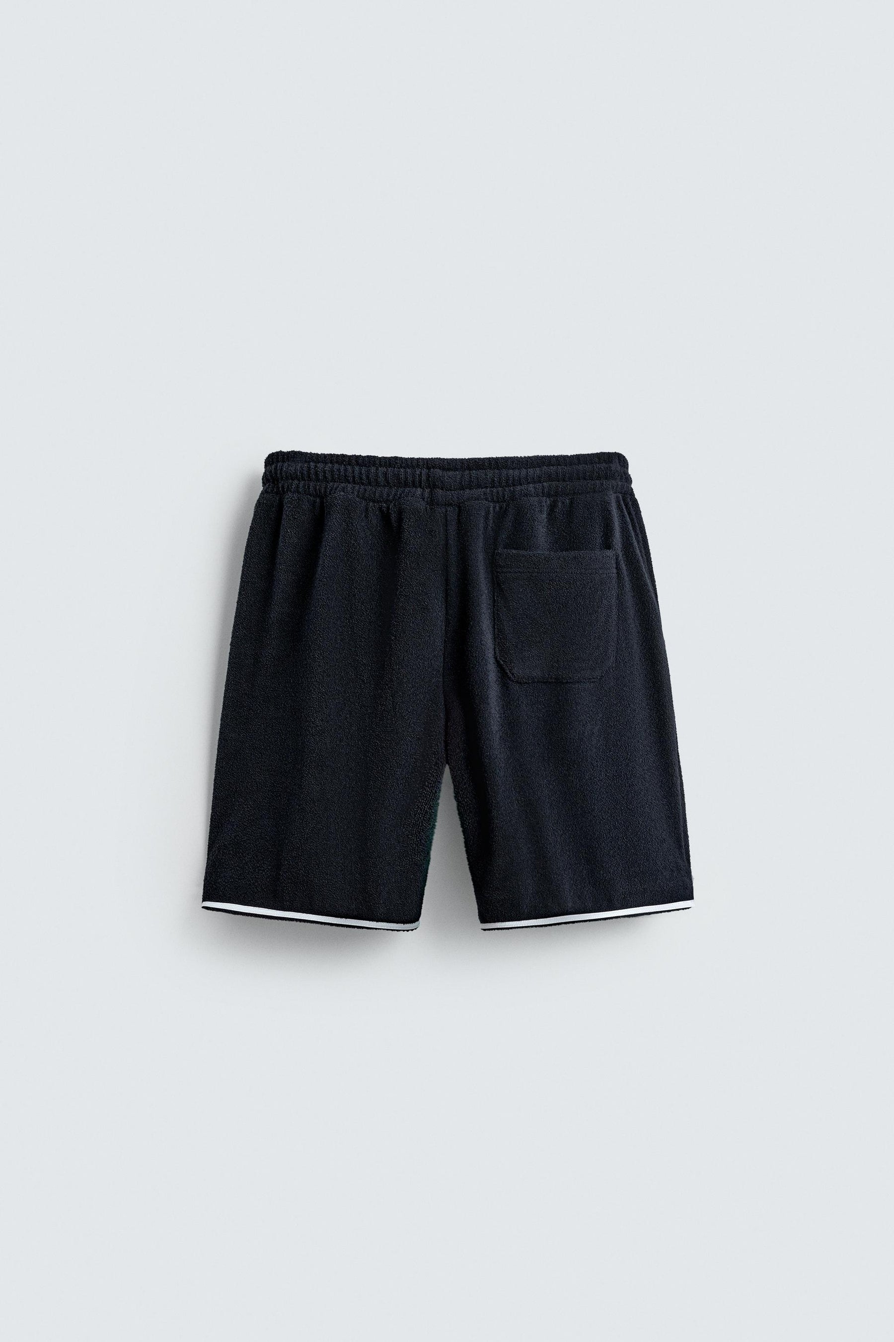 CONTRAST TOWELLING BERMUDA SHORTS - Image 7