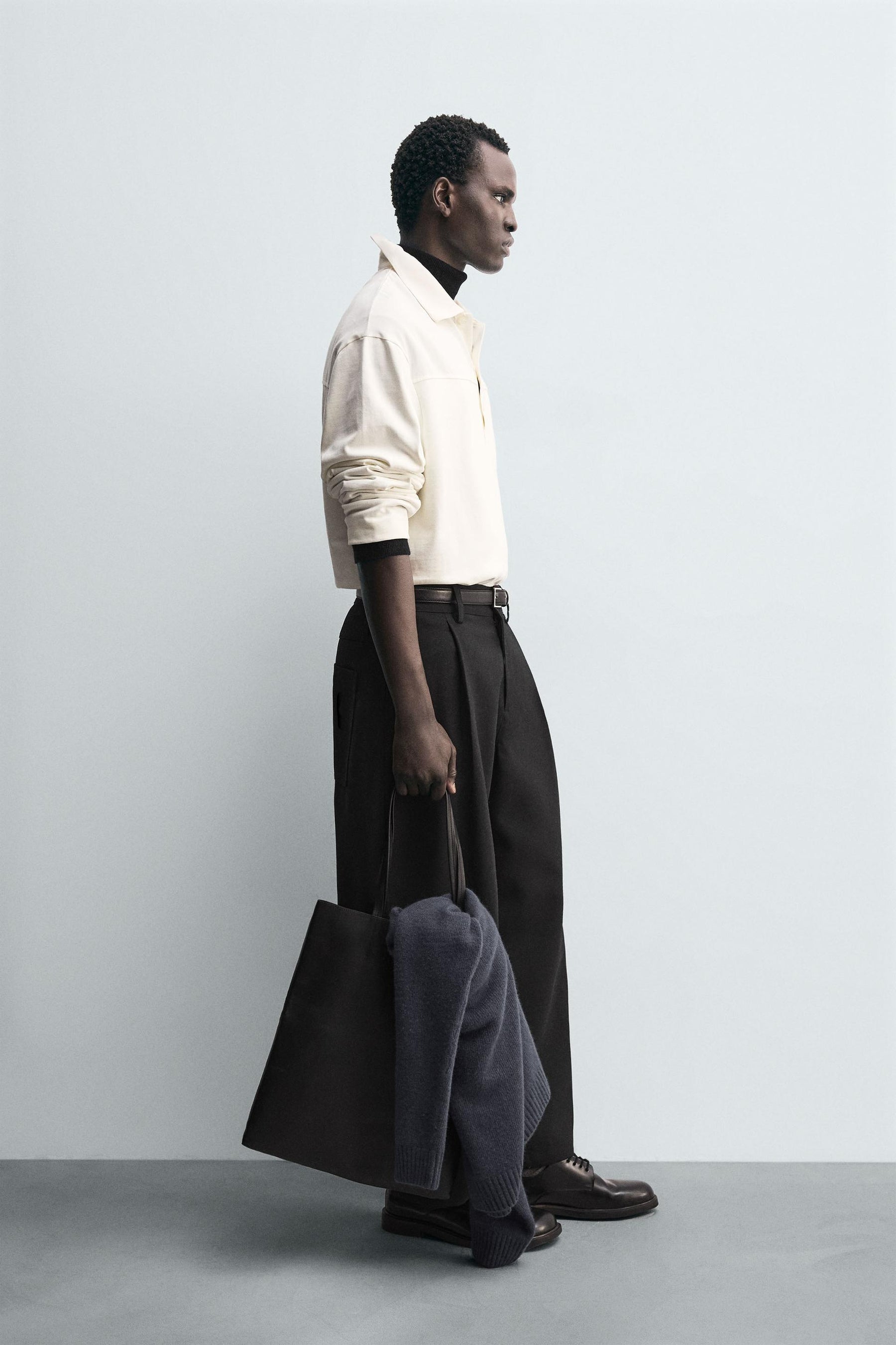 BOXY FIT TEXTURED POLO SHIRT - Image 4