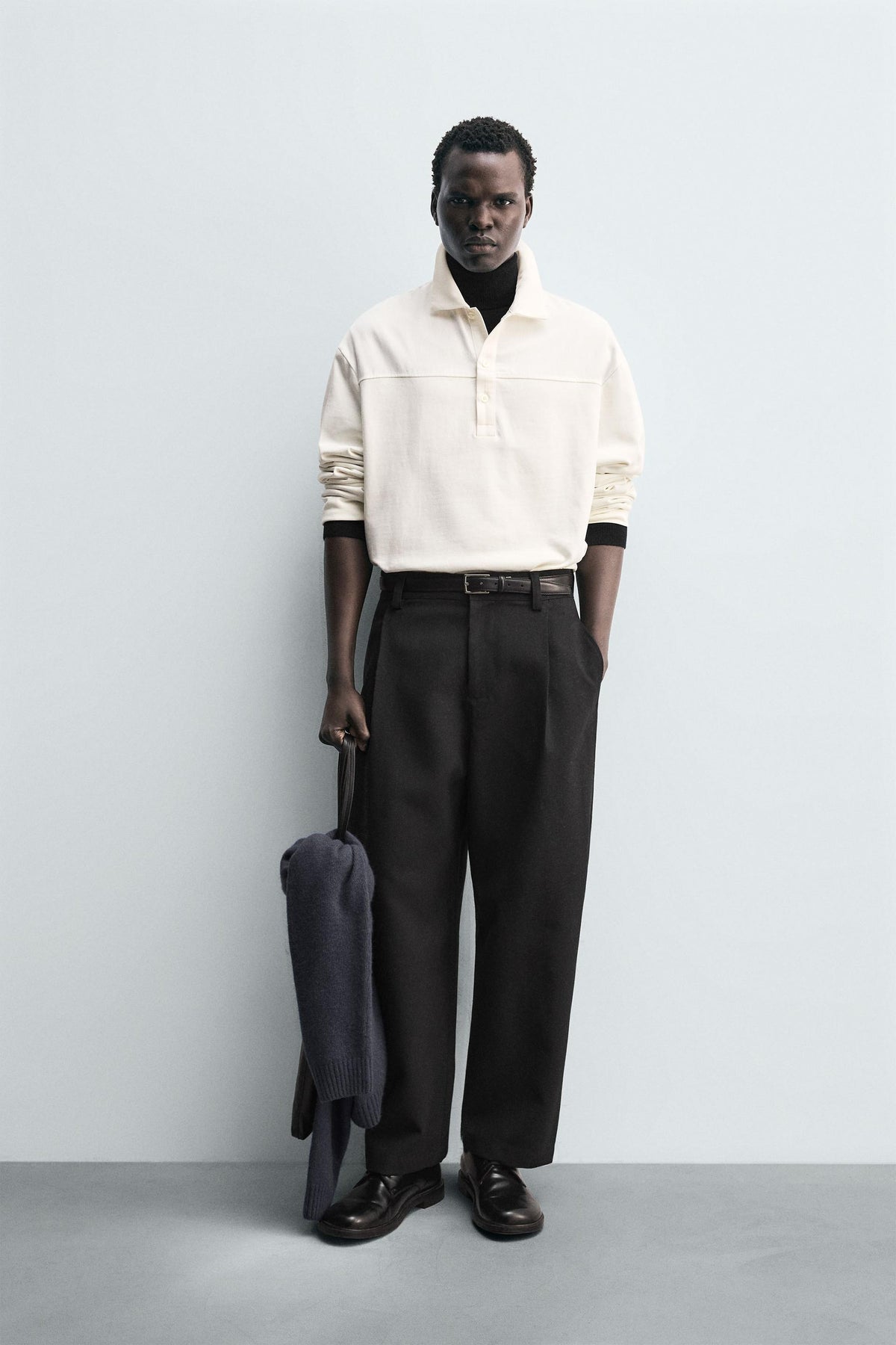 Textured Boxy Polo