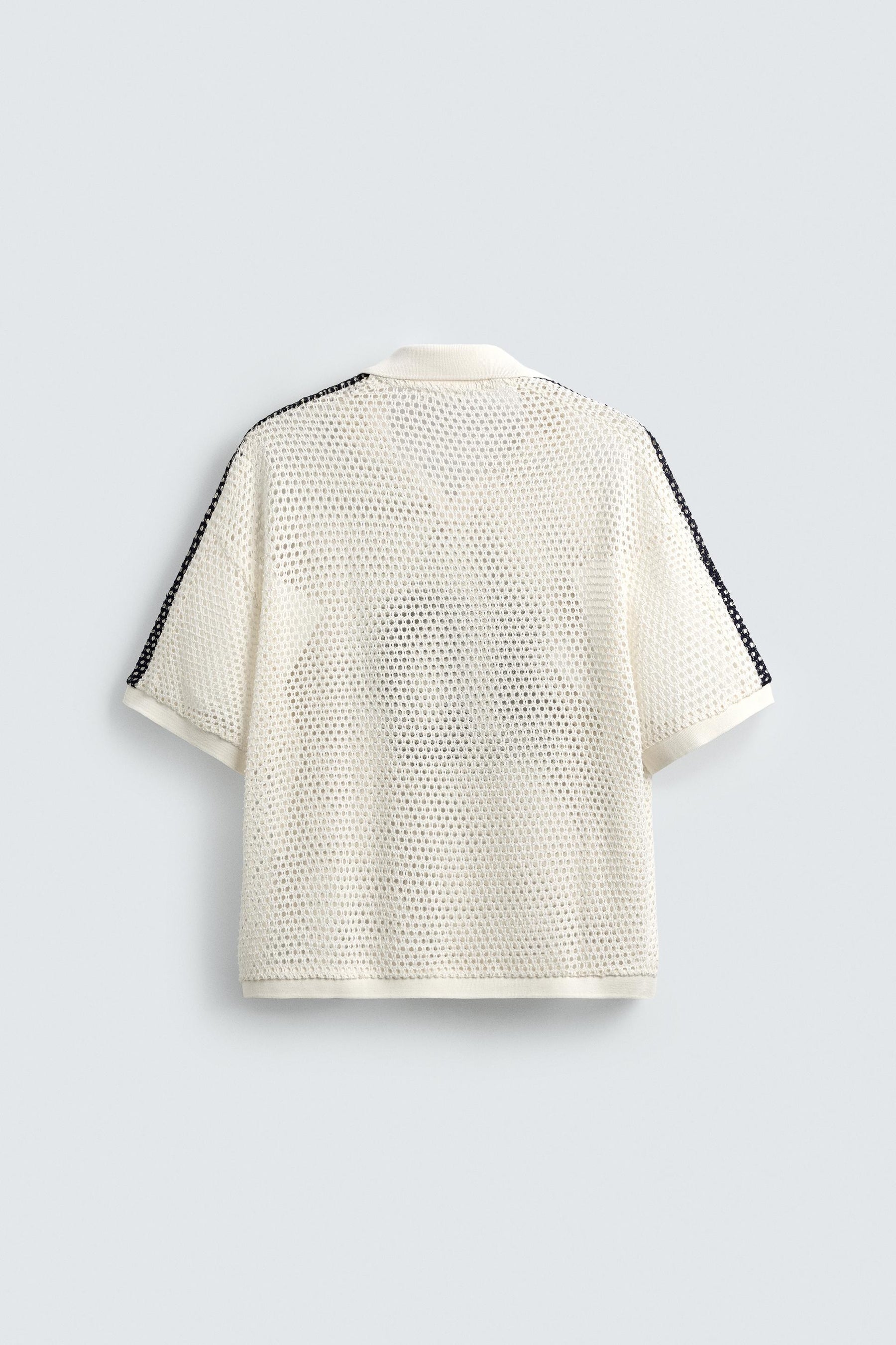 RETRO FOOTBALL OPEN-KNIT POLO SHIRT - Image 8
