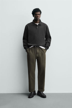 REGULAR FIT TEXTURED POLO SHIRT - Image 1