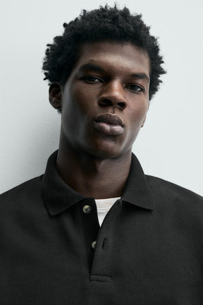 REGULAR FIT TEXTURED POLO SHIRT - Image 5