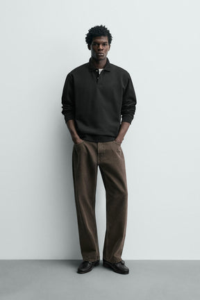 REGULAR FIT TEXTURED POLO SHIRT - Image 1