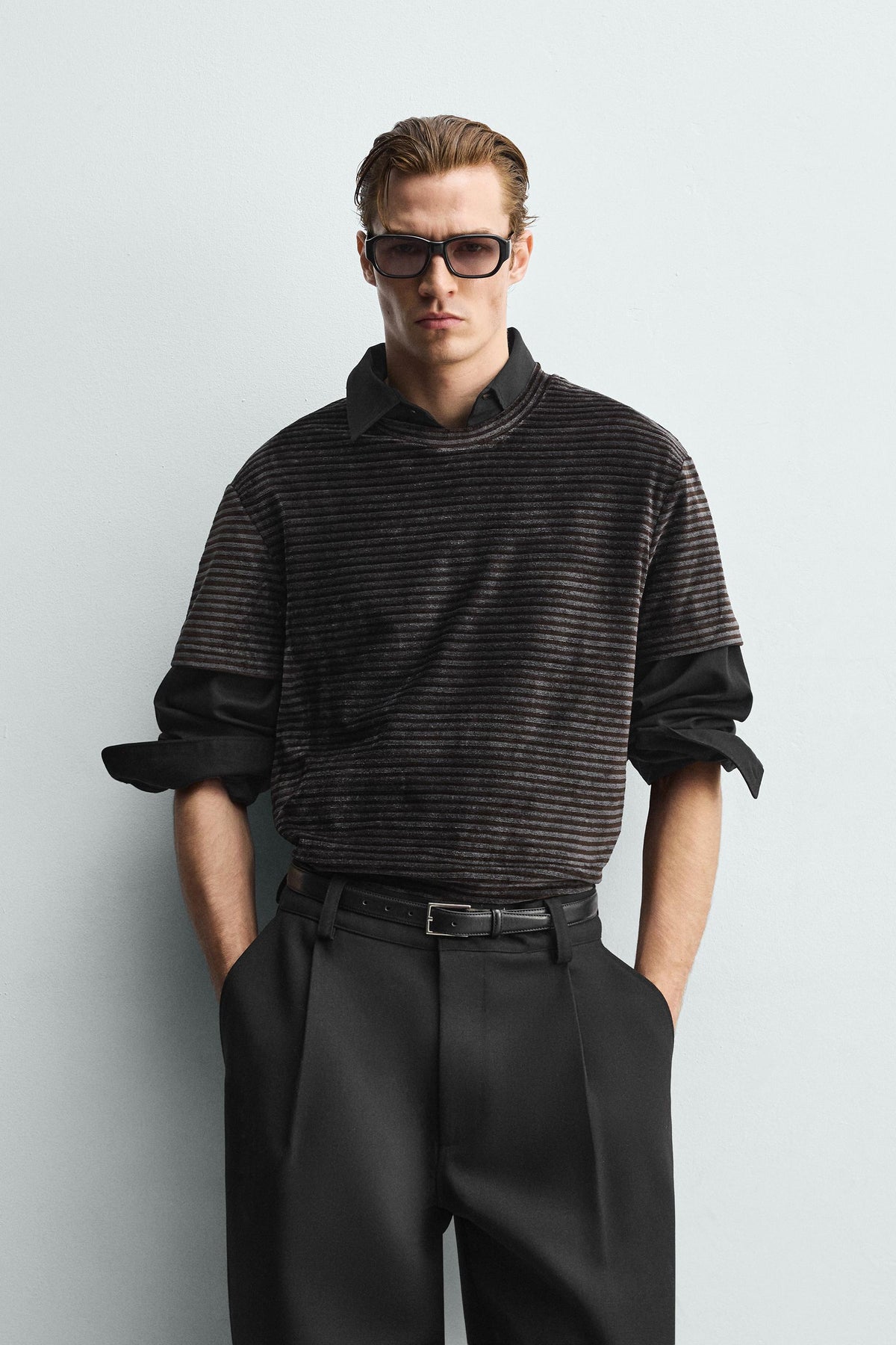 T-Shirt mit Strukturwaschung