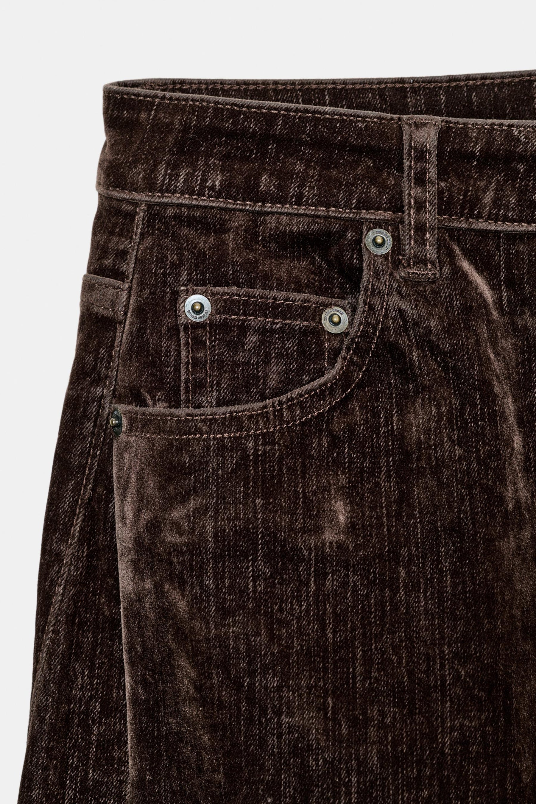 HIGH-WAIST FLOCKED BALLOON JEANS