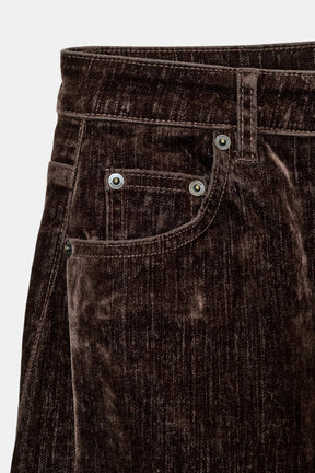 HIGH-WAIST FLOCKED BALLOON JEANS