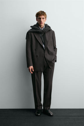 AARON LEVINE X DOUBLE-BREASTED WOOL SUIT BLAZER - Image 1