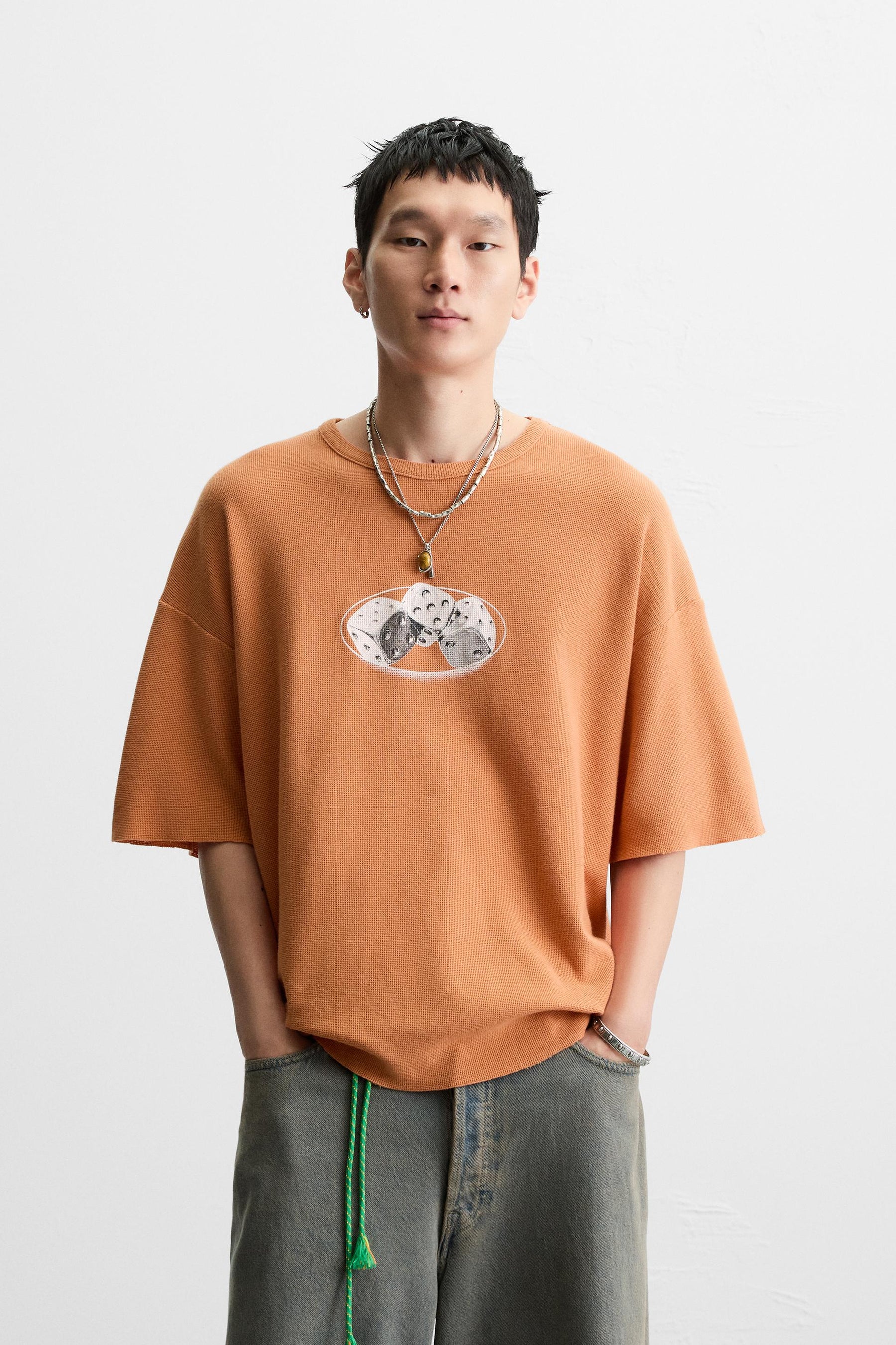 WASHED PRINTED KNIT T-SHIRT - Image 2