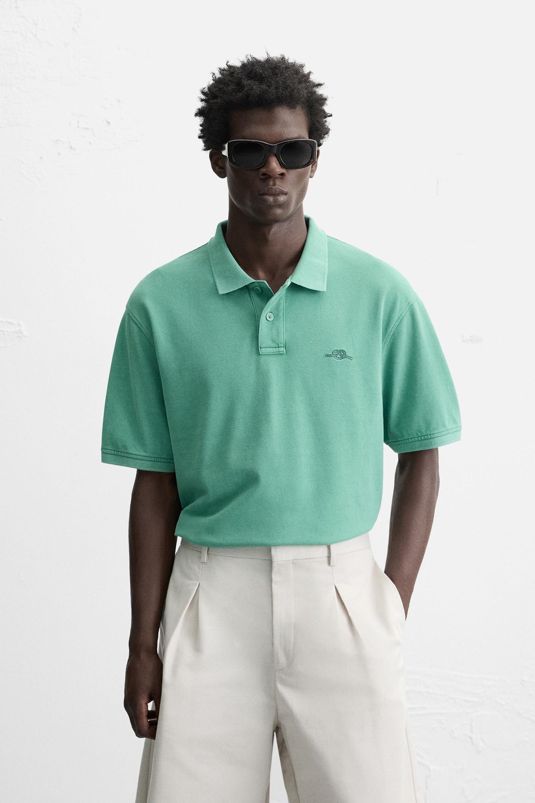 WASHED PIQUÉ POLO SHIRT - Image 2