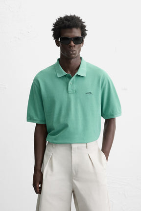 WASHED PIQUÉ POLO SHIRT - Image 2