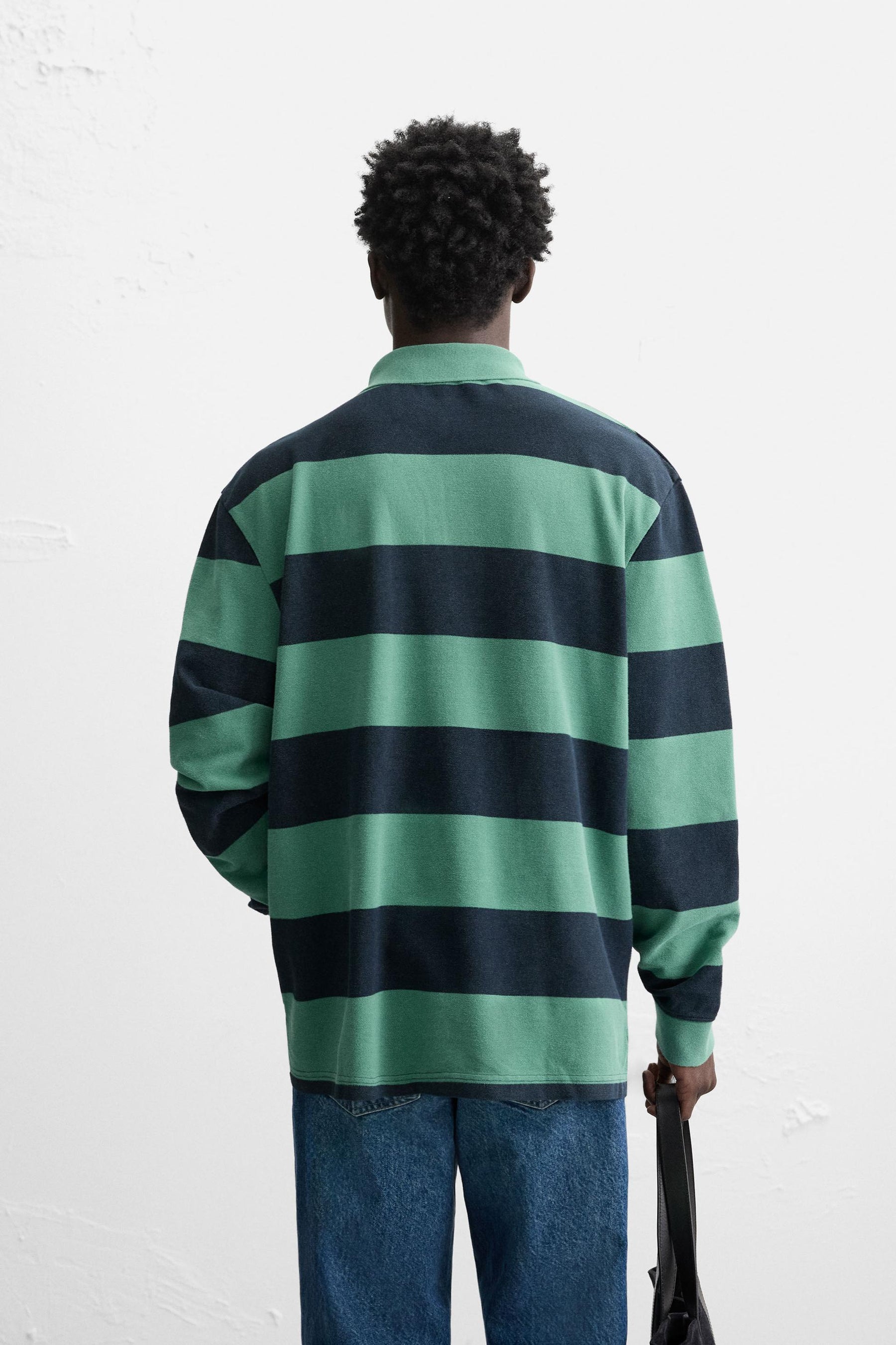 STRIPED WASHED POLO SHIRT - Image 3